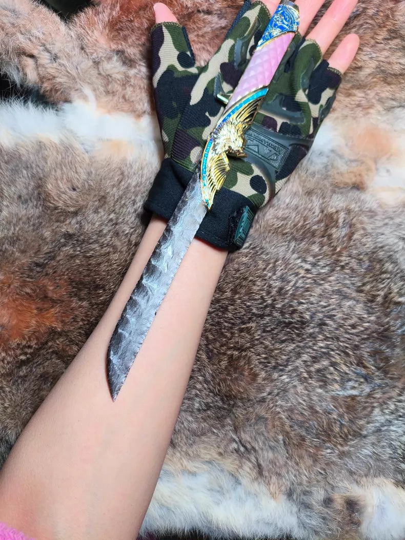 Delta Force: "Dark Star Angel" Form – Hand-forged Stone-style Knife (Custom-made)