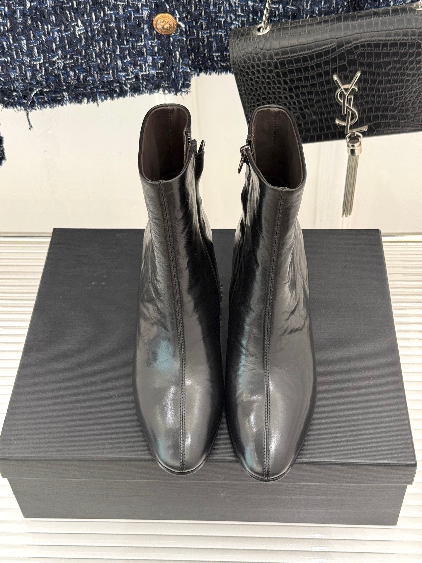Jil Sander Lace-up Block-heel Ankle Boots (Black)