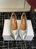 Jil Sander Low-Heeled Mule Sandals (Silver)